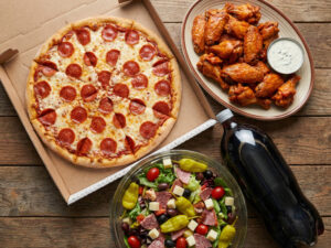 #14 - 18" Pizza + 1 Topping + 20 Wings + Antipasto Or Chef Salad + (1) 2 Liter Soda