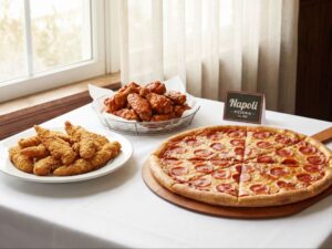 #6 - 8 Fingers + 20 Wings + 16 "Pizza (1) Topping + 2 Liter Soda