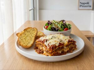 #8 - 16" Pizza + 1 Topping + 1 lasanga + House Salad Medium + Gralic Bread + 2 Liter Soda